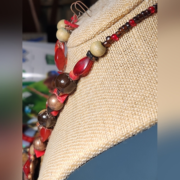 NWT Chocolate Covered Strawberries Necklace/Earrings Set - Picture 4 of 5